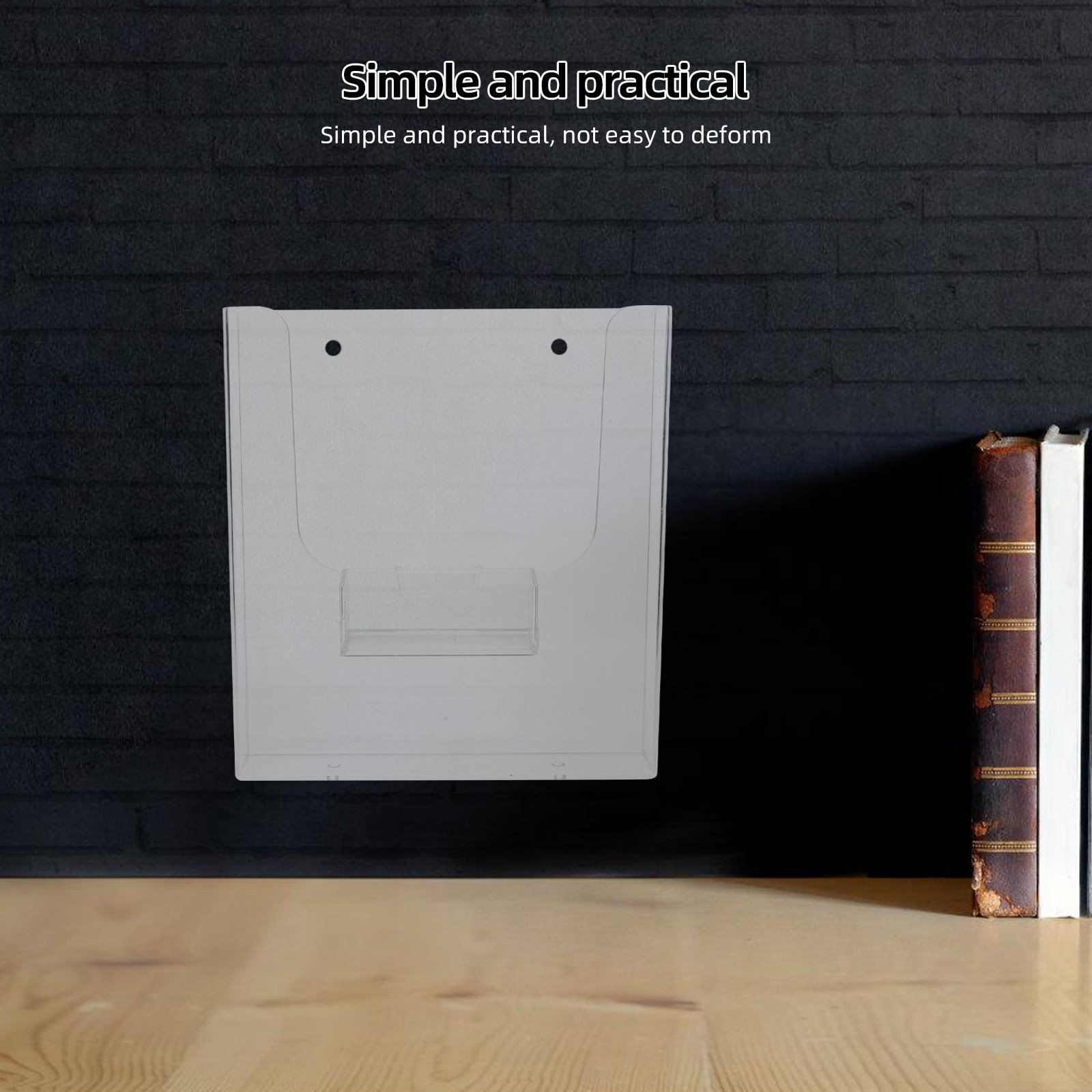 Magazine Holder Rack - ที่วางนิตยสารอะคริลิก A4 แบบแขวนติดผนัง ชั้นจัดเก็บเอกสาร ชั้นวางโชว์เอกสารแบบใส สำหรับบ้านและสำนักงาน