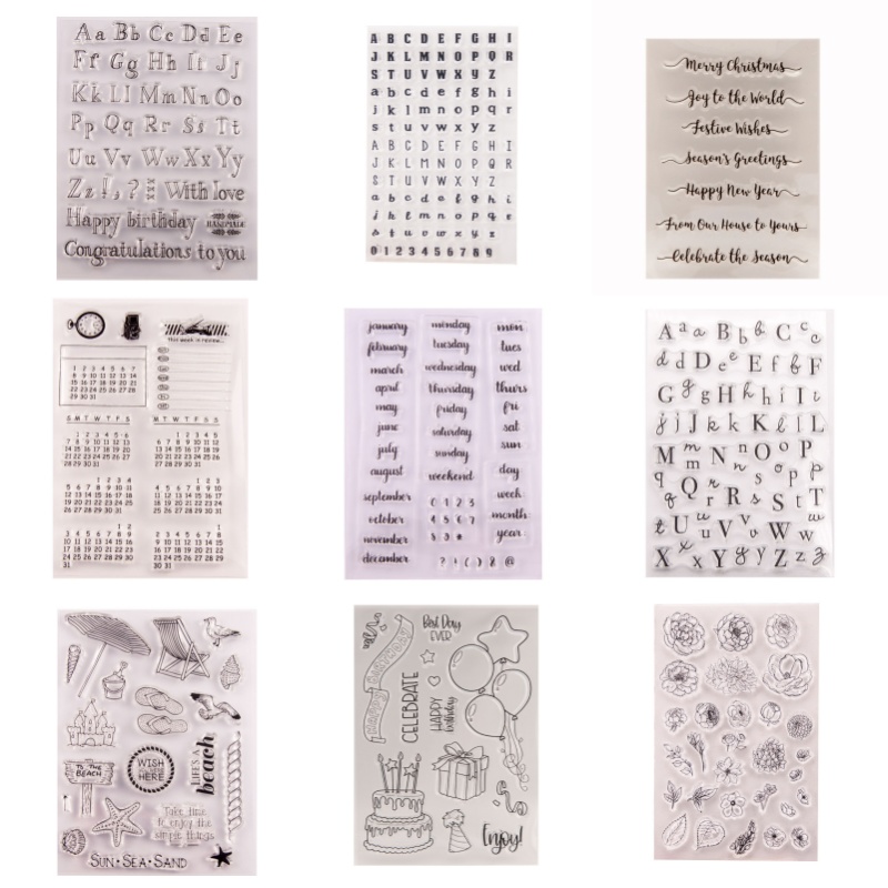 Rubber Date Stamp - วันที่ สัปดาห์ เดือน ตัวเลข สัญลักษณ์ ยางลบใส