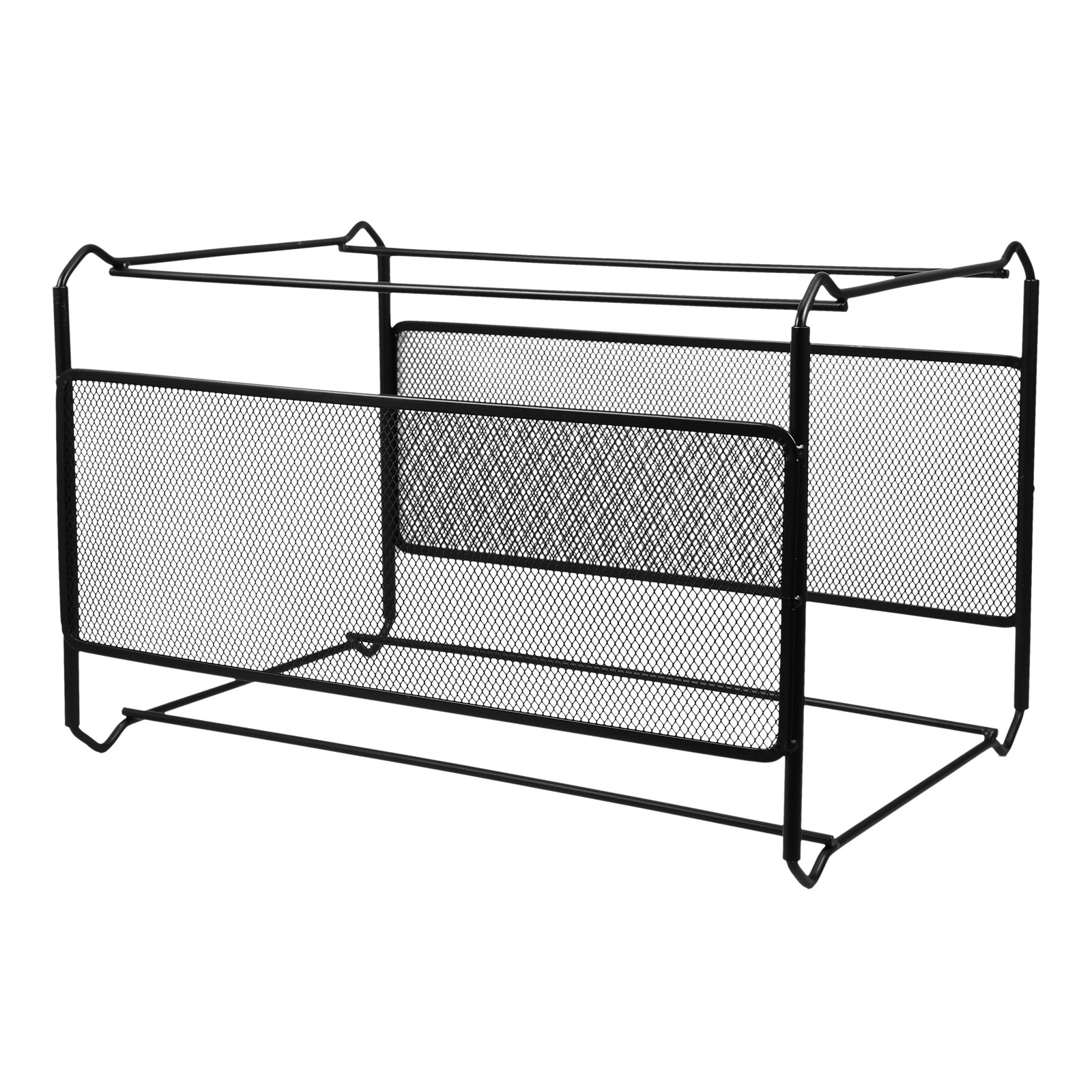 Magazine Holder Rack - ที่จัดเก็บเอกสารแบบตาข่ายเหล็ก ชั้นวางจัดระเบียบหนังสือบนโต๊ะ สำหรับใช้ในสำนักงาน โรงเรียน และบ้าน ที่จัดเก็บเอกสาร
