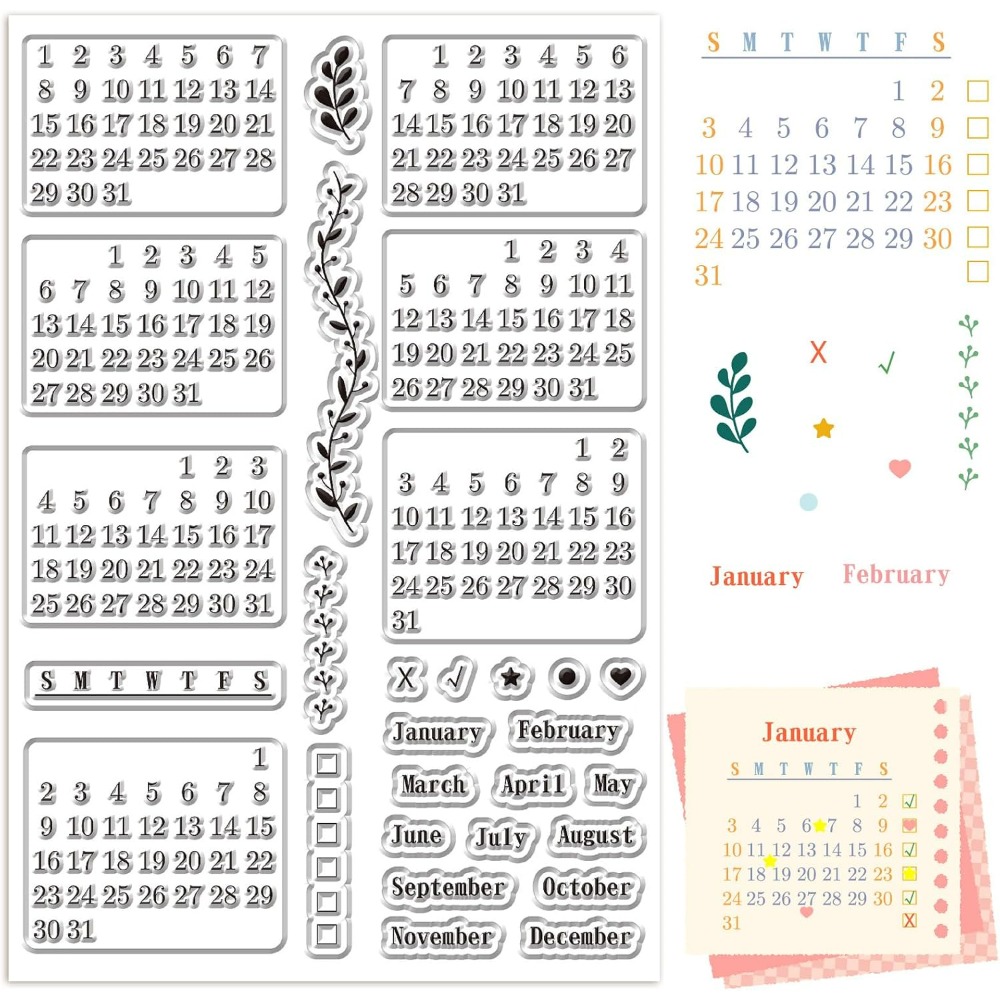 ปฏิทิน แสตมป์ใส แผ่นยางใสแบบใช - Rubber Date Stamp บทวิจารณ์และราคา