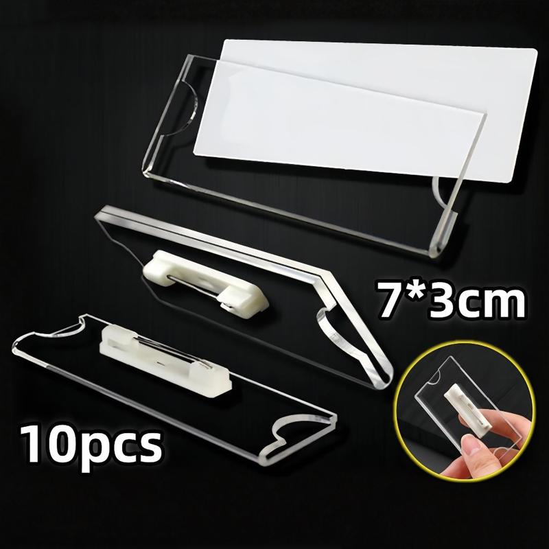 คลิปหนีบเข็มกลัดนิรภัยแบบใส ที - Index Card Holder บทวิจารณ์และราคา